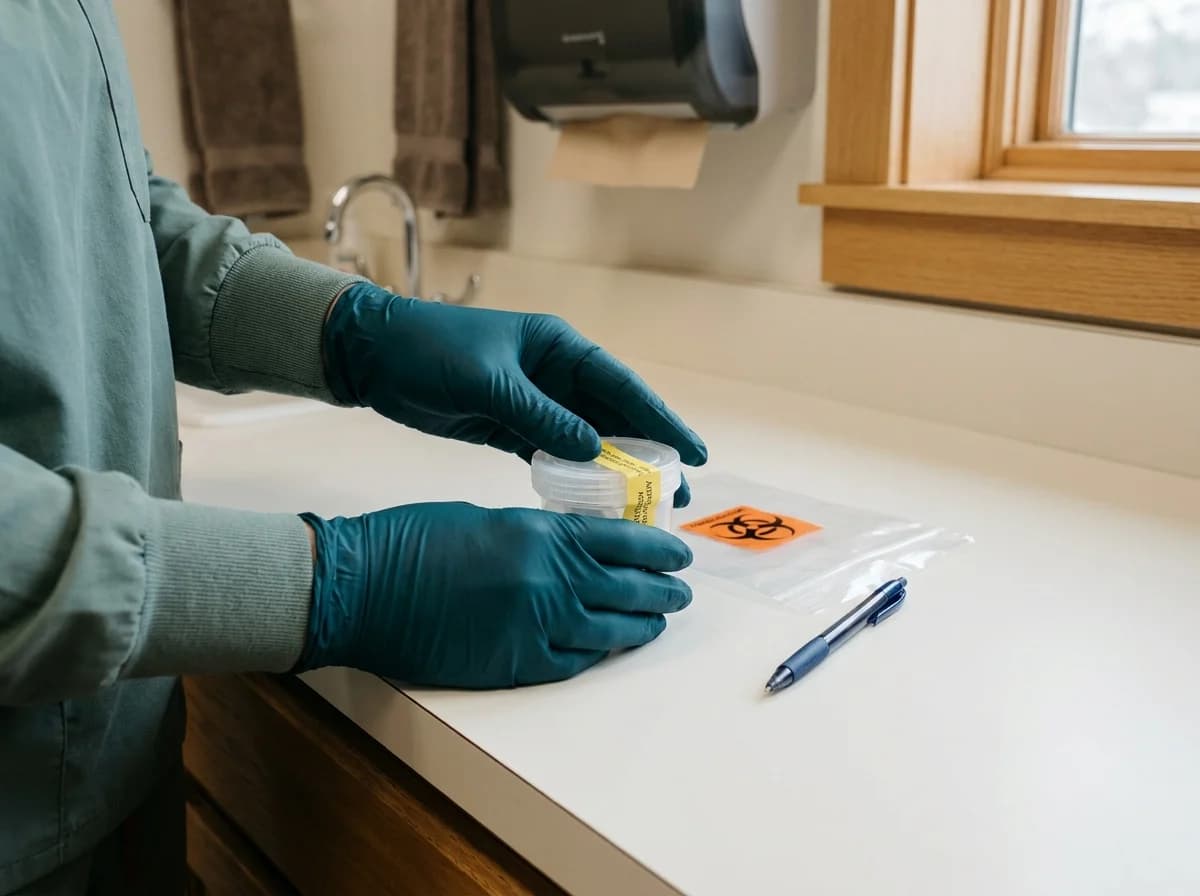 Sealing a specimen cup